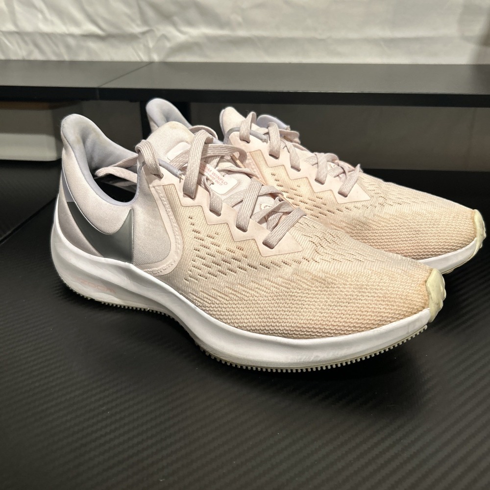 Nike Shoes Womens 9‎ Pink Gray Run Winflo Zoom Running Sneakers Walking Training